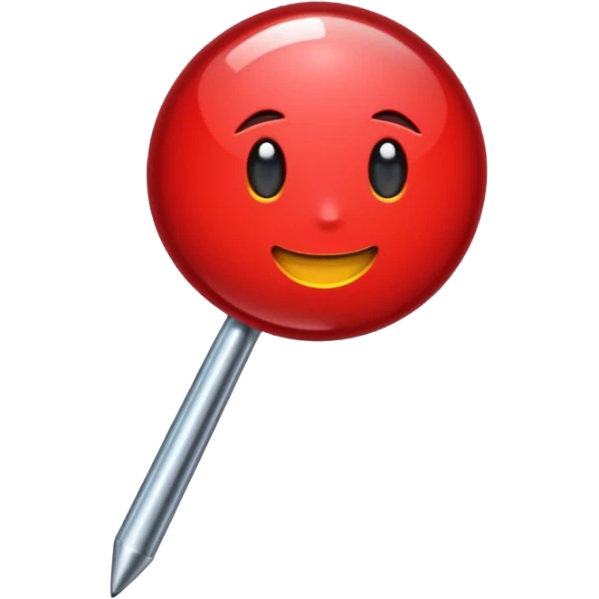 glitter red pin emoji