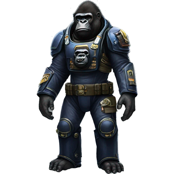 gorilla in warhammer 40K space marine suit emoji