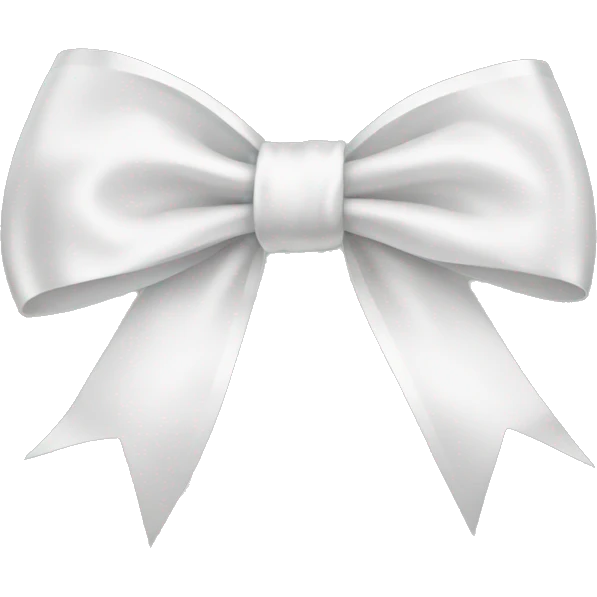 white satin bow emoji