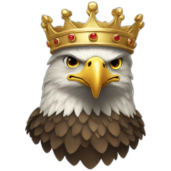 Eagle with crown emoji