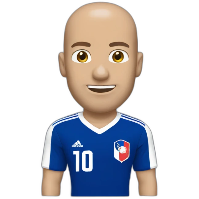 Zinedine Zidane with France 98 shirt emoji