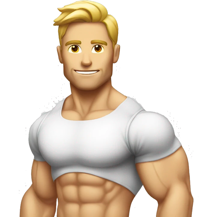 white fitness trainer muscle emoji