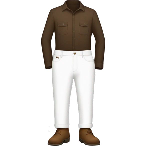 A simple white garment worn underneath pants with a brown spot for a humorous illustration emoji