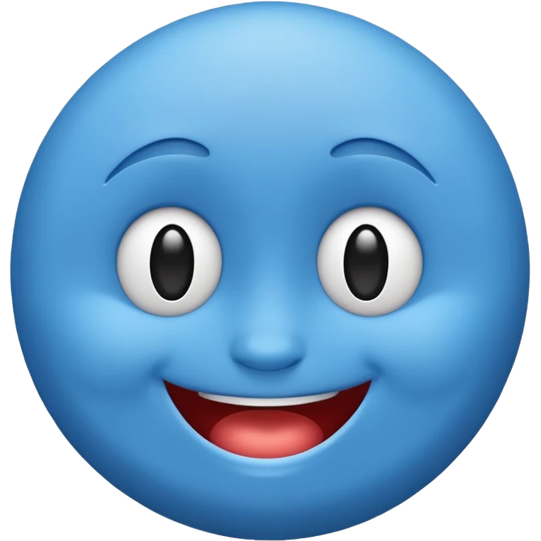 Blue happy face emoji