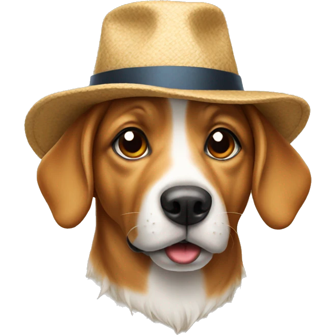dog with hat emoji