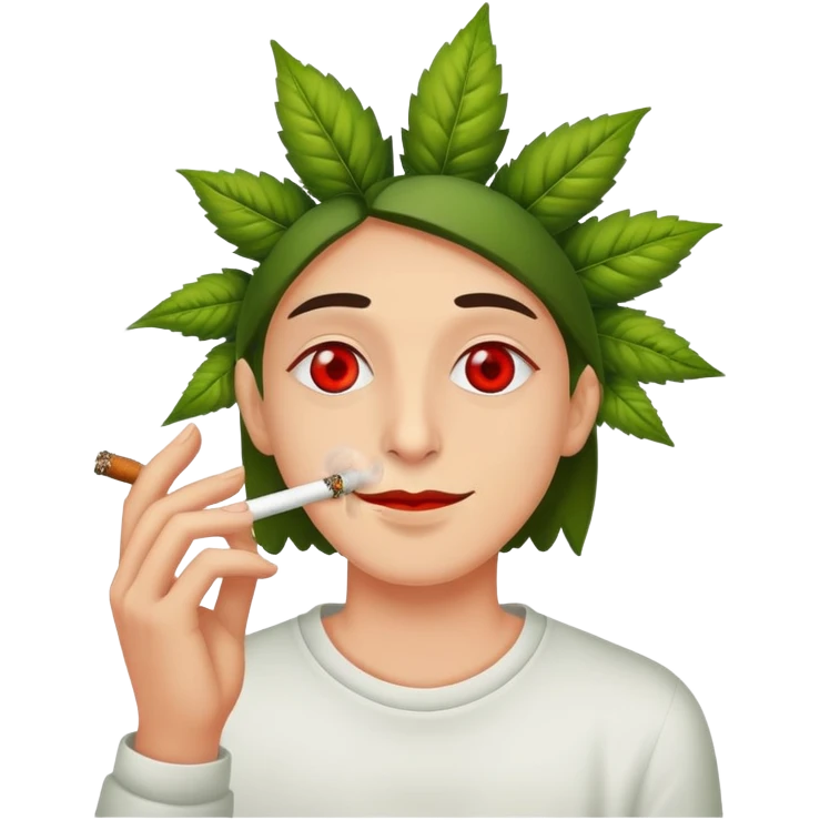 Smoking weed emoji