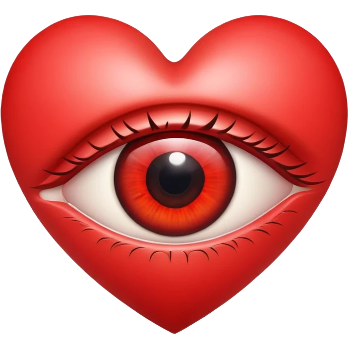 Eye inside red heart emoji