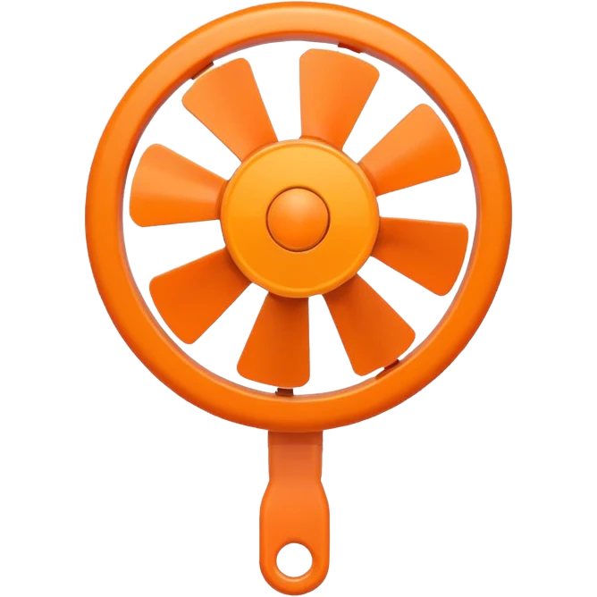 fan orange emoji