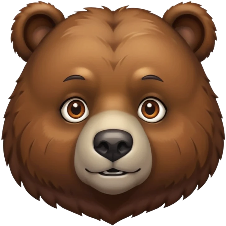 Сделай лицо медведя с цепью на шее emoji