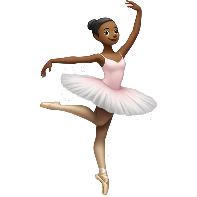 ballerina on pointe in passé arms fourth emoji