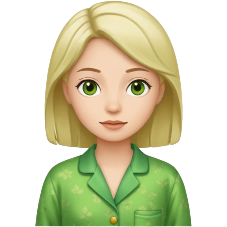 woman with green cpijamas emoji