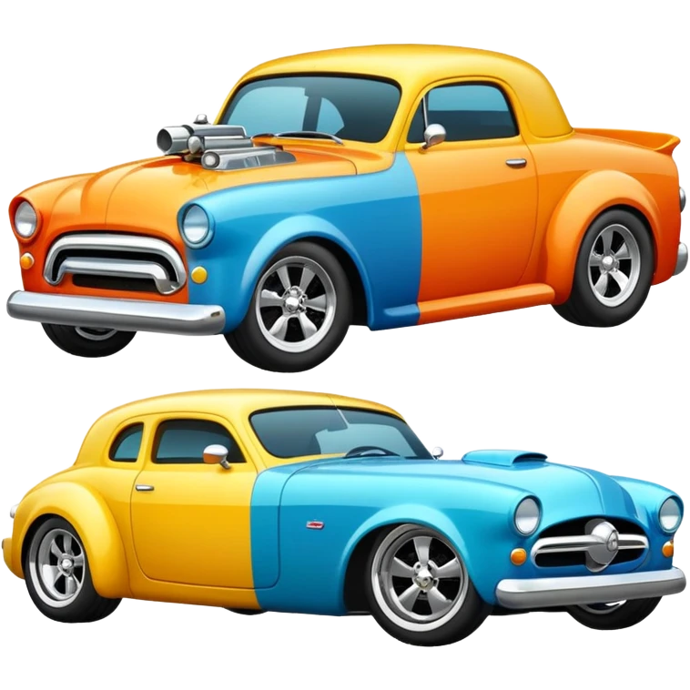 Hot Rod and Custom car & bike emojis emoji