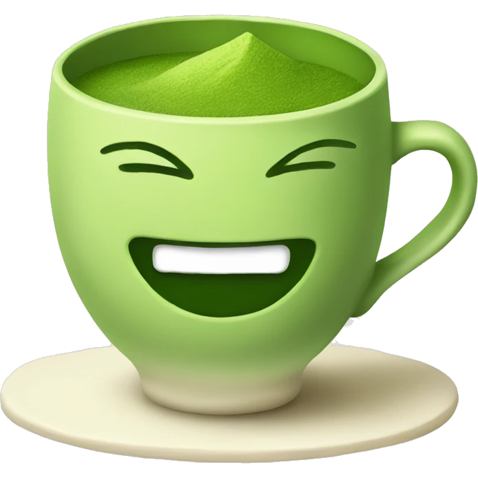 Matcha green tea cup emoji