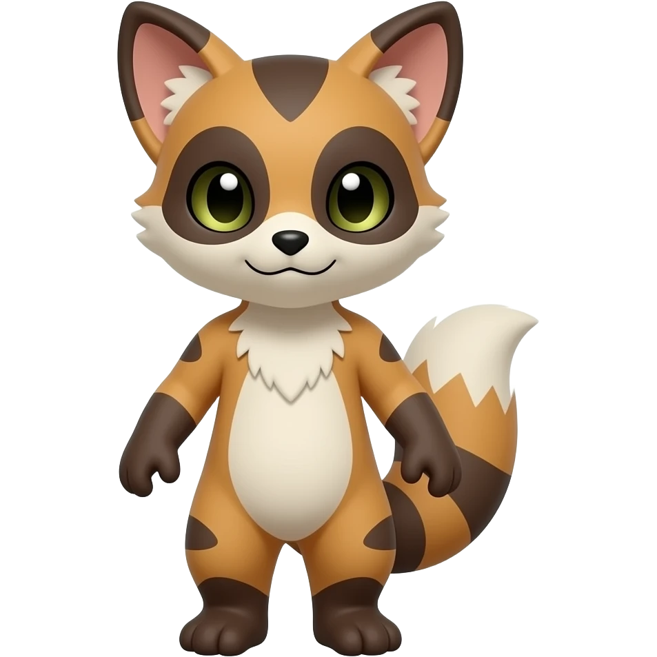 randomly marked Civet-Genet-Vernid-Fakémon-hybrid emoji