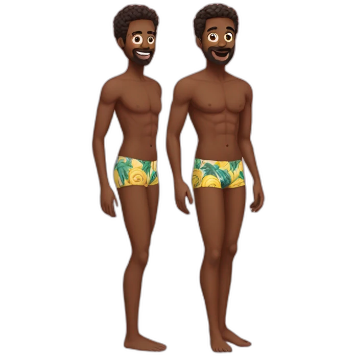 Two piece bikini dude emoji