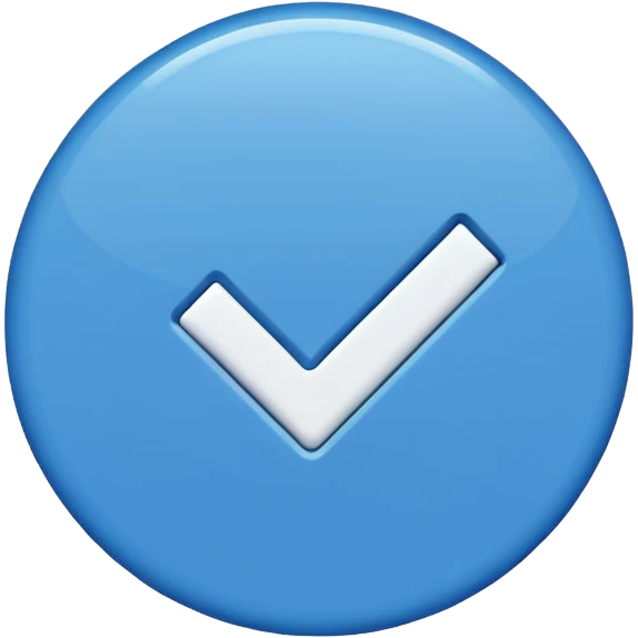 blue checkmark, basic, no outline, no text emoji