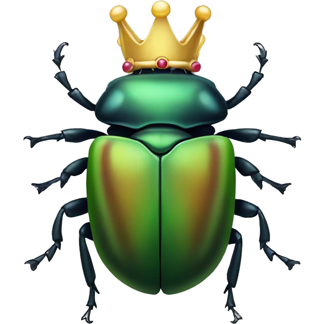 Beetle with crown emoji