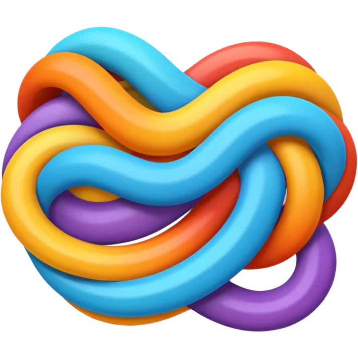 abstract flowing lines intertwining with each other emoji