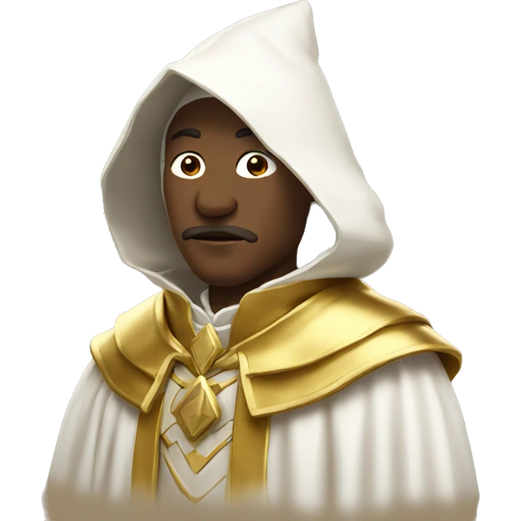a white mage with a gold capes emoji