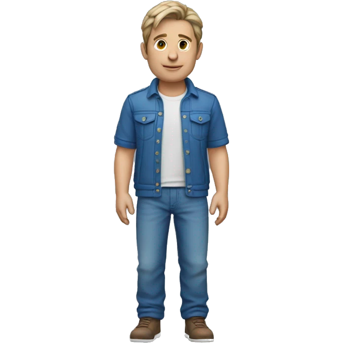 The Europapa Joost Klein outfit is a casual, blue ensemble that features a loose-fitting design. emoji