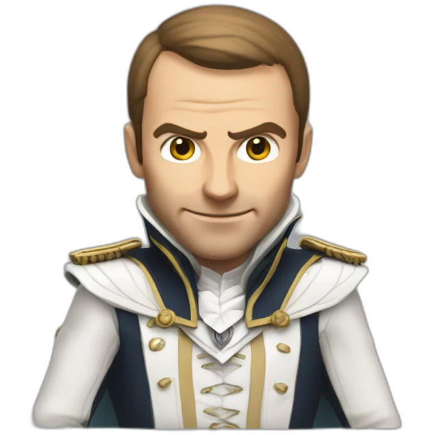 macron déguiser en assassin's creed sans capuche emoji