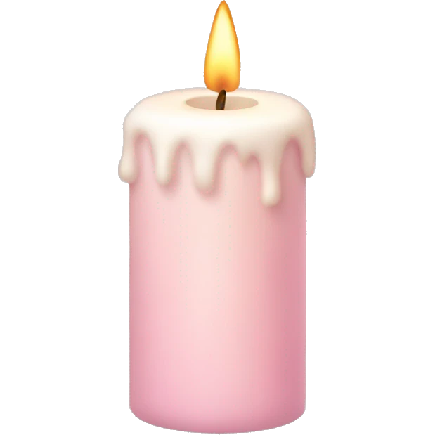 pale pink christmas candle  emoji