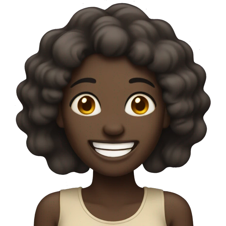 laughing dark skin woman emoji