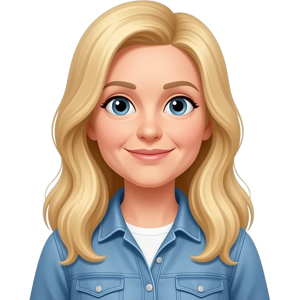 50 year old long blonde hair woman gardening emoji
