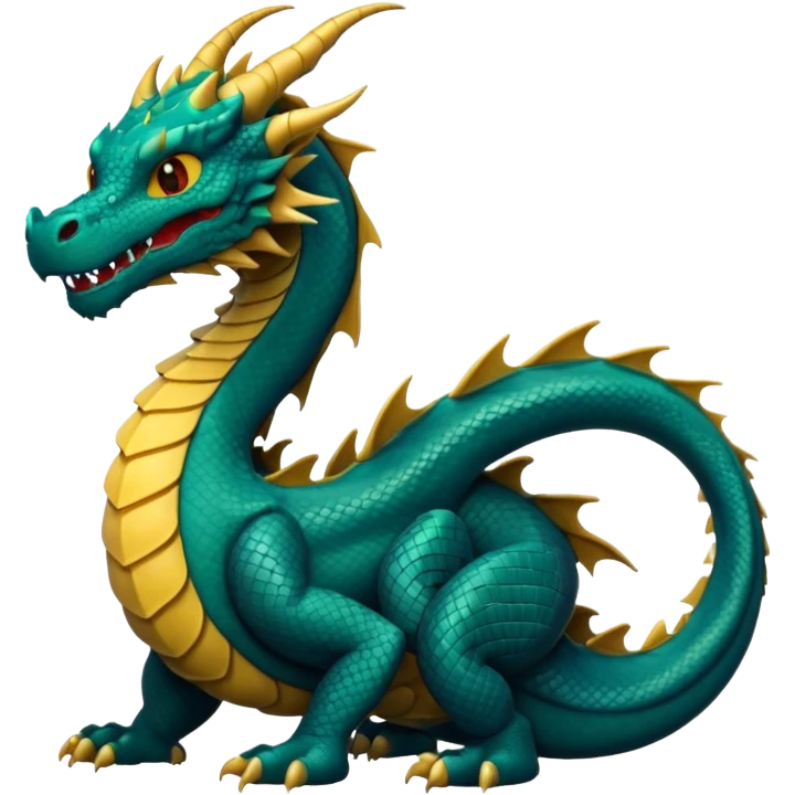 iOS emoji, minimal dragon symbol, dark fantasy, line icon emoji