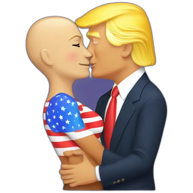 trump-and-putin-kissing,-lgbtq+ friendly, positivity, inclusiveness emoji
