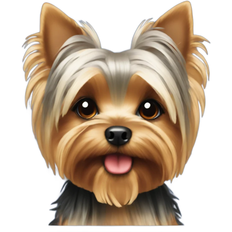 Yorkie with red bow emoji