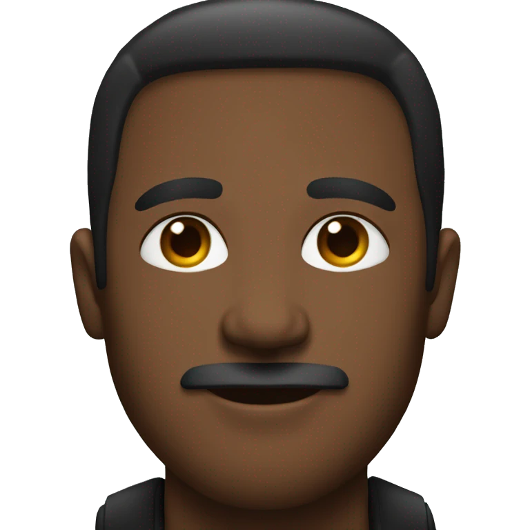 charismatic solo portrait of male, simplified emoji emoji
