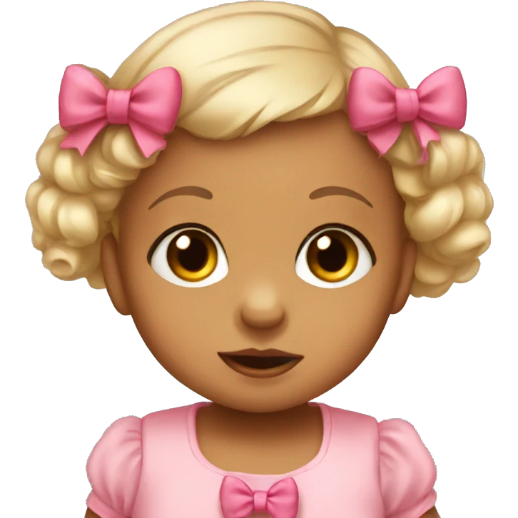 Baby girl with a bow emoji