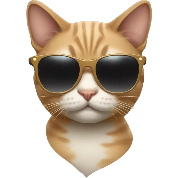 Cat with sunglasses emoji