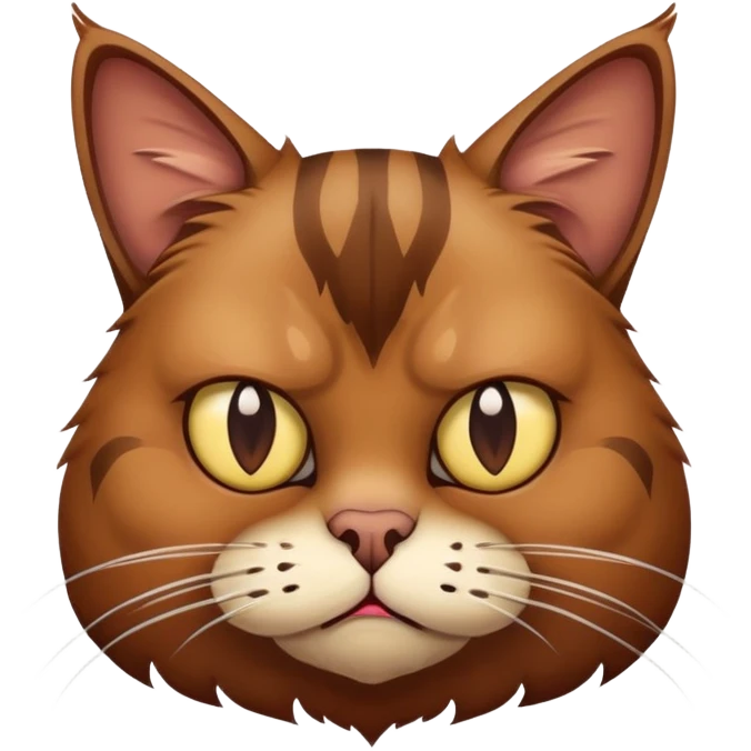 Ugliest brown cat on earth  emoji