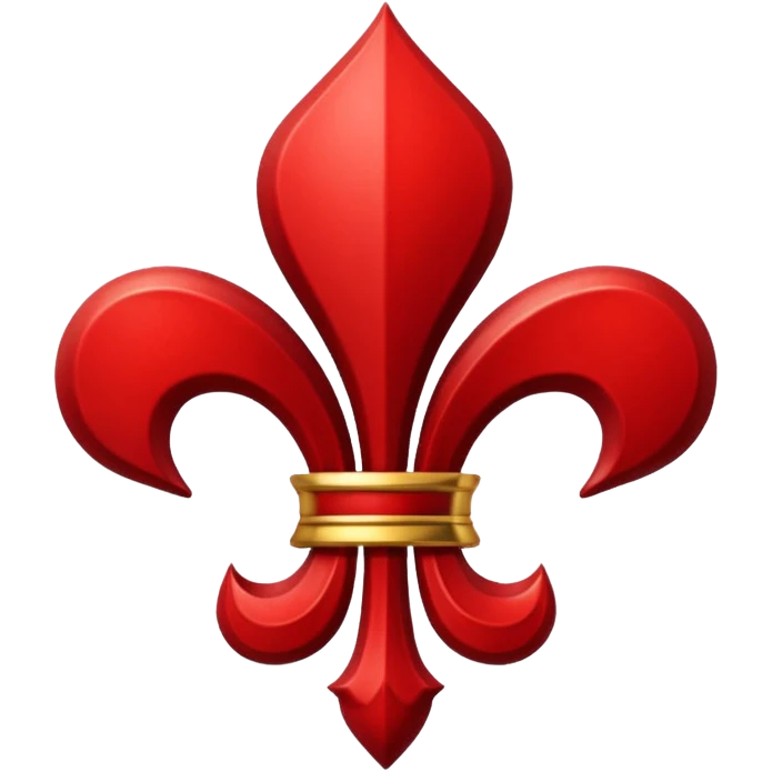 Fleur de lys rouge  emoji