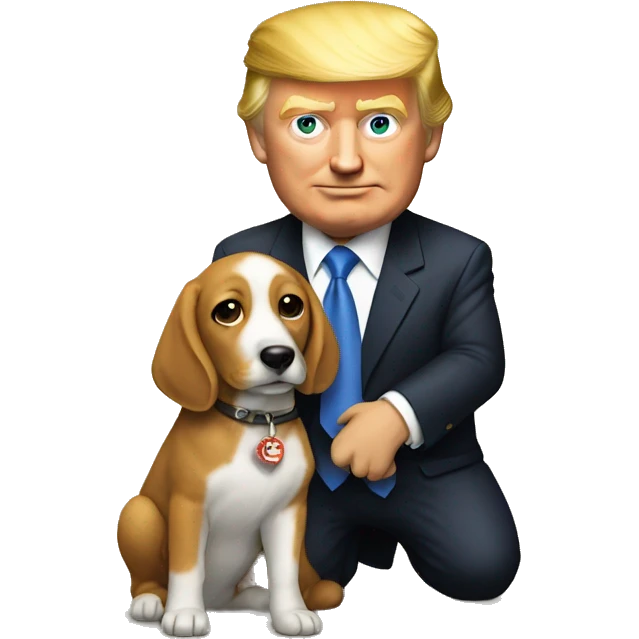 Trump saving dog  emoji