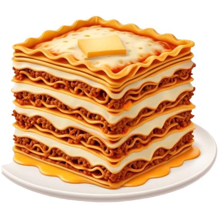 Cinematic Realistic Lasagne alla Bolognese Dish Emoji, depicted with layered pasta, rich meat sauce, and melted cheese rendered with exquisite detail and hearty, warm lighting. emoji