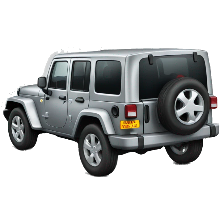 Silver jeep 4 doors  emoji