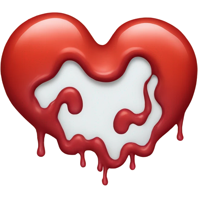 Red melting heart emoji