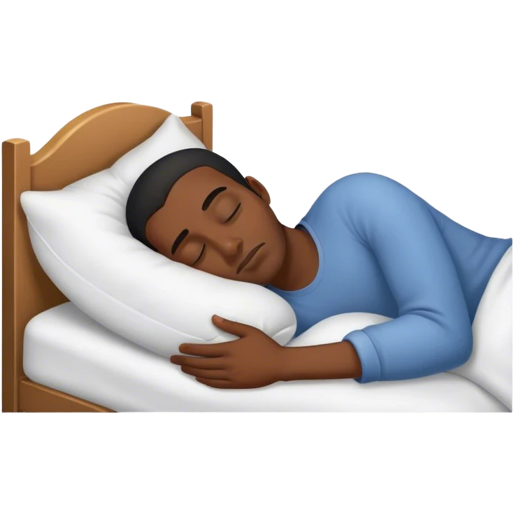 Black man sleeping emoji