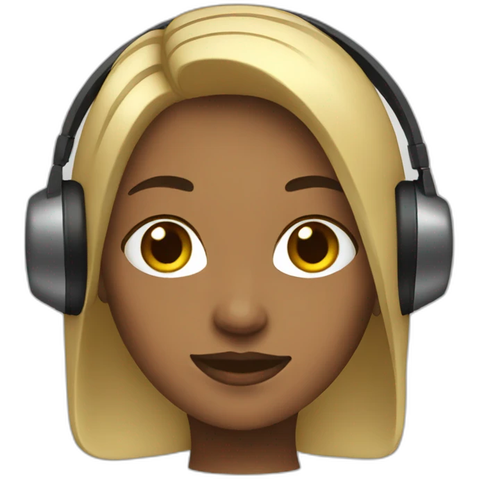 woman with headset emoji