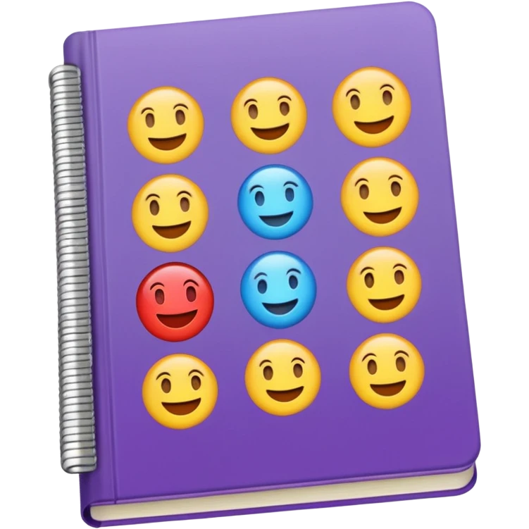 A textbook with emoji words on the cover emoji