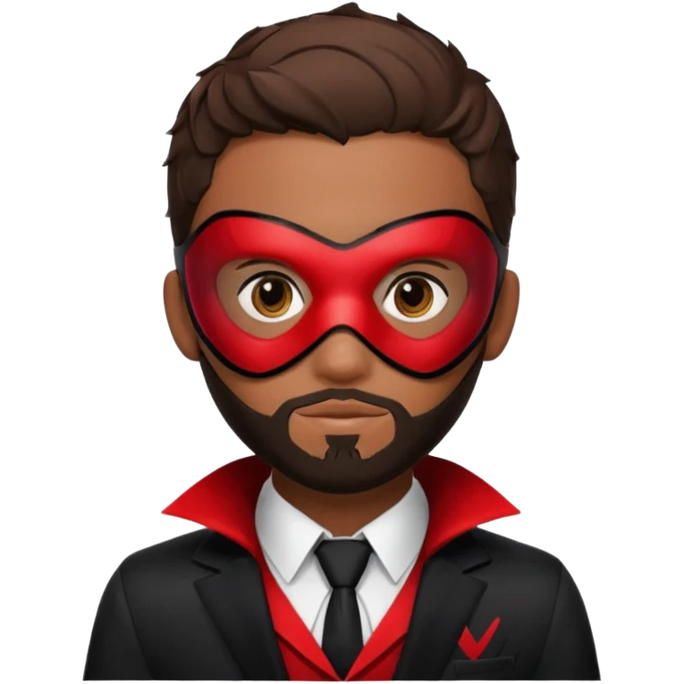Miles Morales with beard, eye mask, low fade emoji