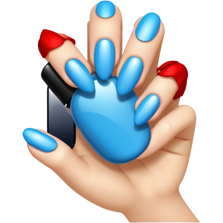 Uñas azules  emoji