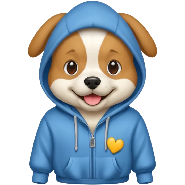 Dog Wearing a hoodie emoji