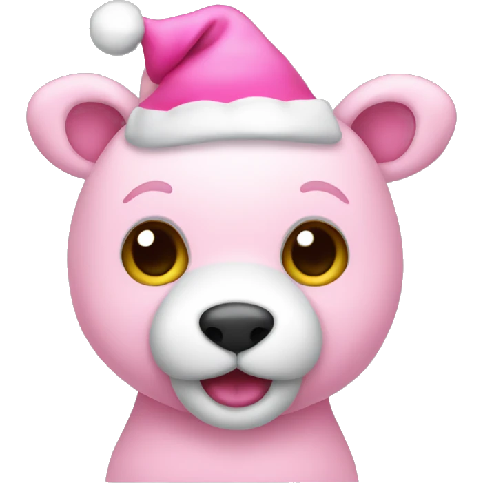 Pink Christmas stuffed animal emoji