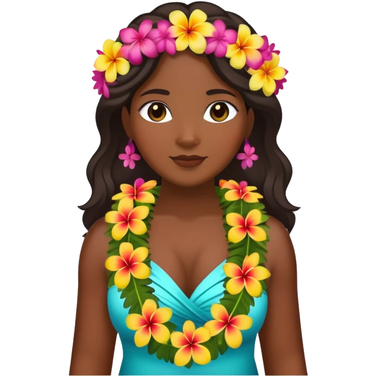 Full bodied Beautiful Hawaiian woman emoji