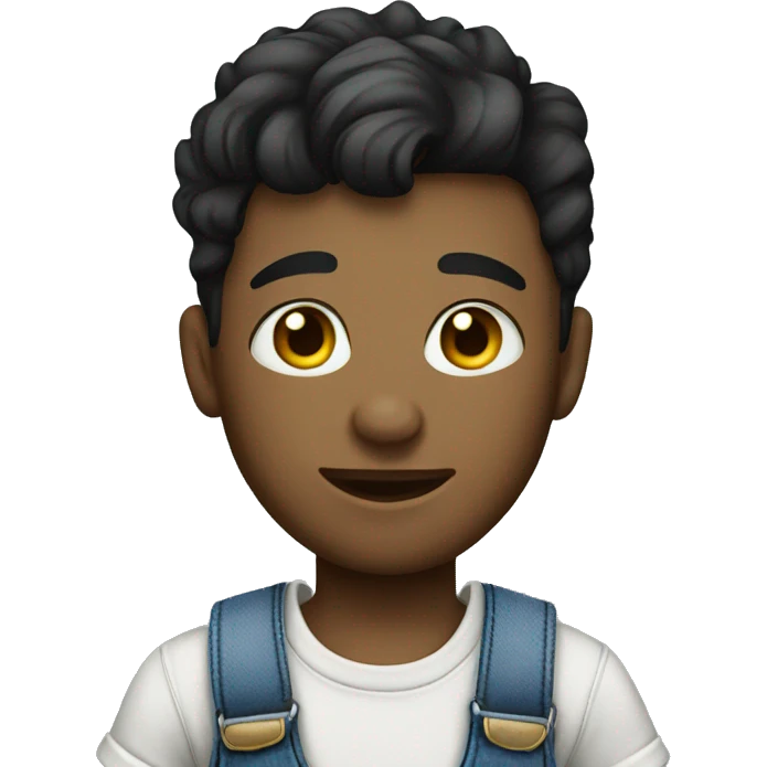 tattooed boy in overalls emoji