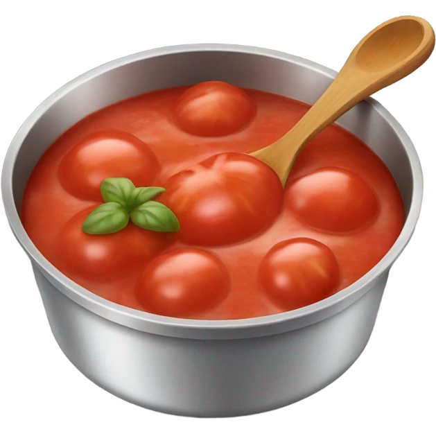 pan full off tomato souce with the spoon  emoji